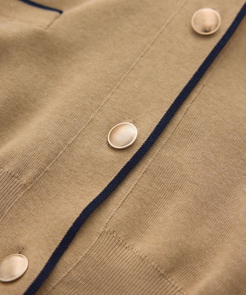 SALON adam et rope'（サロン アダム エ ロペ）の「【WEB限定】メタルボタンスウェットライクラインカーディガン 3[新色追加]（カーディガン/ボレロ・レディース・オフホワイト/サックスブルー/ブルー系その他/ベージュ系その他・FREE）」の16枚目の写真