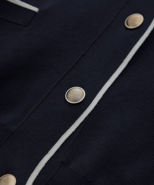 SALON adam et rope'（サロン アダム エ ロペ）の「【WEB限定】メタルボタンスウェットライクラインカーディガン 3[新色追加]（カーディガン/ボレロ・レディース・オフホワイト/サックスブルー/ブルー系その他/ベージュ系その他・FREE）」の17枚目の写真