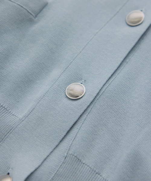 SALON adam et rope'（サロン アダム エ ロペ）の「【WEB限定】メタルボタンスウェットライクラインカーディガン 3[新色追加]（カーディガン/ボレロ・レディース・オフホワイト/サックスブルー/ブルー系その他/ベージュ系その他・FREE）」の18枚目の写真