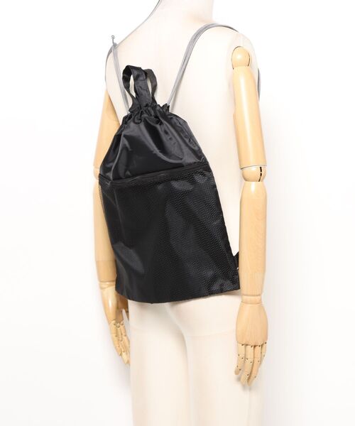 セール】【SETUP7】メッシュポケット付きナップサック 幅39×高さ44cm