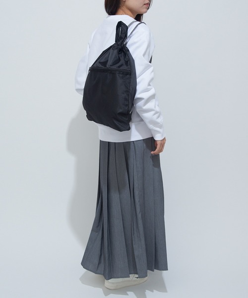 セール】【SETUP7】メッシュポケット付きナップサック 幅39×高さ44cm