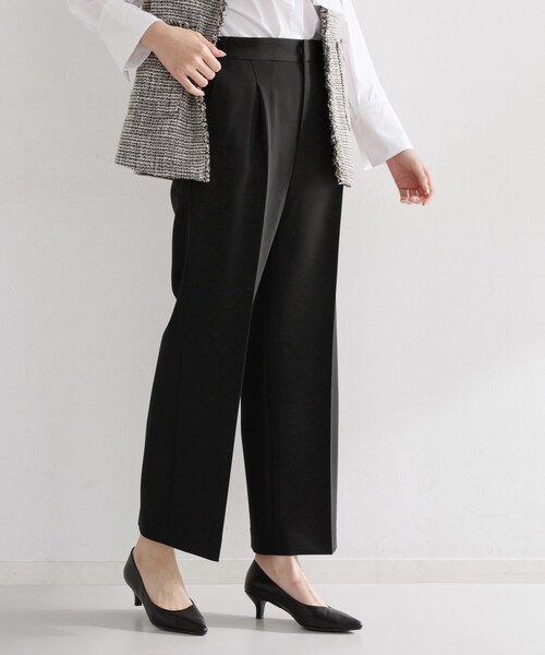 THE SHOP TK （ザ ショップ ティーケー ）の「【通勤・セレモニー】ダブルクロスワイドパンツ/セットアップ可（その他パンツ・レディース・ネイビー/ベージュ/ブラック・14/13/12/11）」の5枚目の写真