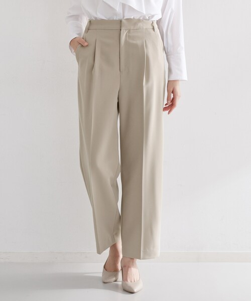THE SHOP TK （ザ ショップ ティーケー ）の「【通勤・セレモニー】ダブルクロスワイドパンツ/セットアップ可（その他パンツ・レディース・ネイビー/ベージュ/ブラック・14/13/12/11）」の8枚目の写真