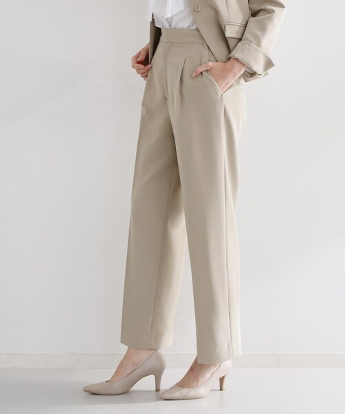 THE SHOP TK （ザ ショップ ティーケー ）の「【通勤・セレモニー】ダブルクロスワイドパンツ/セットアップ可（その他パンツ・レディース・ネイビー/ベージュ/ブラック・14/13/12/11）」の9枚目の写真
