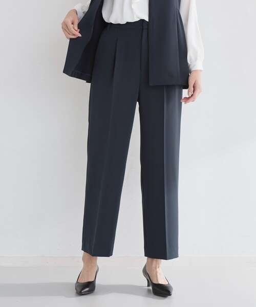 THE SHOP TK （ザ ショップ ティーケー ）の「【通勤・セレモニー】ダブルクロスワイドパンツ/セットアップ可（その他パンツ・レディース・ネイビー/ベージュ/ブラック・14/13/12/11）」の13枚目の写真