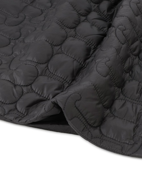 GANNI（ガニー）の「【GANNI(ガニー)】Shiny Quilt Midi Jacket w. Flare（ステンカラーコート・レディース・カーキ/ブラック・M）」の15枚目の写真