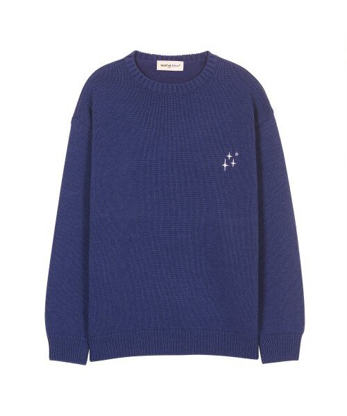 NEUFETBLEU（ヌフエブル）の「NEB round knit (blue)（ニット/セーター・レディース・その他・SMALL）」の2枚目の写真