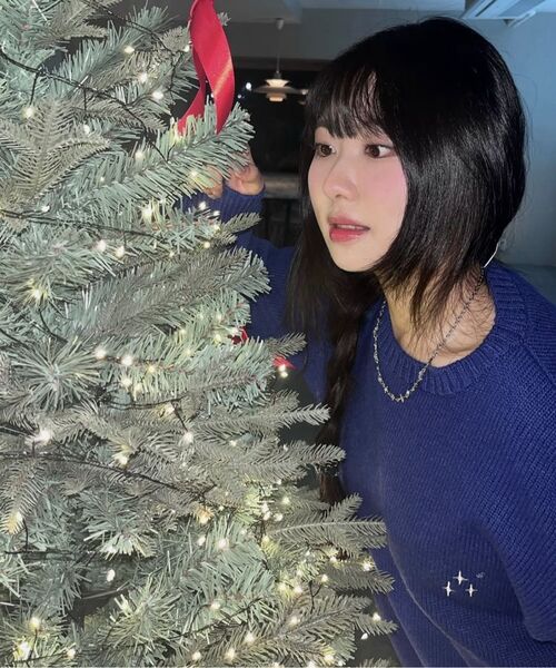 NEUFETBLEU（ヌフエブル）の「NEB round knit (blue)（ニット/セーター・レディース・その他・SMALL）」の5枚目の写真