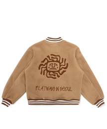 FLATWAVE IN SEOUL（フラットウェーブインソウル）の「Ecco Fleece Varsity Jacket Brown（スタジャン）」