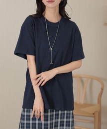 コットン クルーネック ベーシック 半袖 Tシャツ