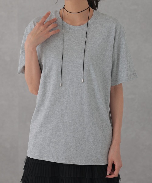 DAYRA(デイラ)の「コットン クルーネック ベーシック 半袖 Tシャツ(Tシャツ/カットソー・レディース・ダークグレー/グレー/ブラウン/ネイビー/ベージュ/ブラック/ホワイト・M/XL)」の20枚目の写真