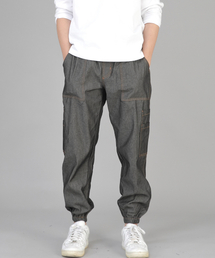SAINTCREW（セントクルー）の「ツーレイヤーワイドカーゴジョガーパンツ W2-308J デニムグレーブラック（デニムパンツ）」