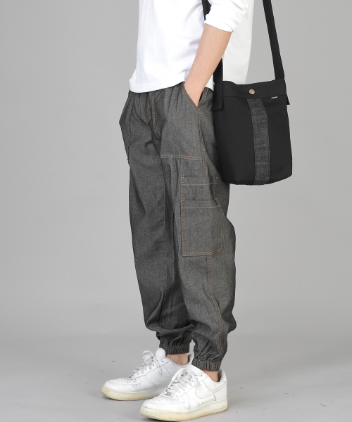 SAINTCREW(セントクルー)の「ツーレイヤーワイドカーゴジョガーパンツ W2-308J デニムグレーブラック(デニムパンツ・メンズ・その他・MEDIUM/LARGE/X-LARGE)」の7枚目の写真