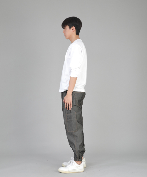 SAINTCREW(セントクルー)の「ツーレイヤーワイドカーゴジョガーパンツ W2-308J デニムグレーブラック(デニムパンツ・メンズ・その他・MEDIUM/LARGE/X-LARGE)」の10枚目の写真