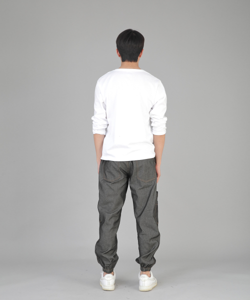 SAINTCREW(セントクルー)の「ツーレイヤーワイドカーゴジョガーパンツ W2-308J デニムグレーブラック(デニムパンツ・メンズ・その他・MEDIUM/LARGE/X-LARGE)」の2枚目の写真