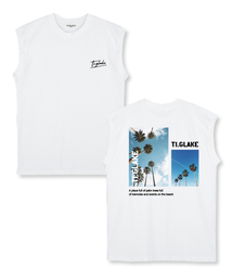 ファムツリーフル オーバーサイズ ノースリーブTシャツ ホワイト