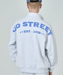 GOSTREET（ゴーストリート）の「ハーフジップスウェットシャツ ホワイトメランジ（スウェット）」
