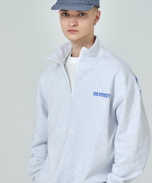 GOSTREET（ゴーストリート）の「ハーフジップスウェットシャツ ホワイトメランジ（スウェット・メンズ・その他・MEDIUM/LARGE）」の2枚目の写真