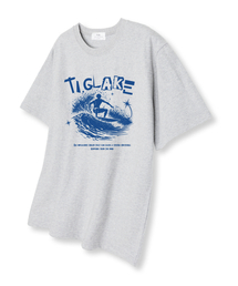 サーフボーイ オーバーサイズ 半袖Tシャツ ライトグレー