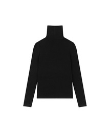 SITP5238 ウールブレンドベーシックタートルネックトップス_ブラック