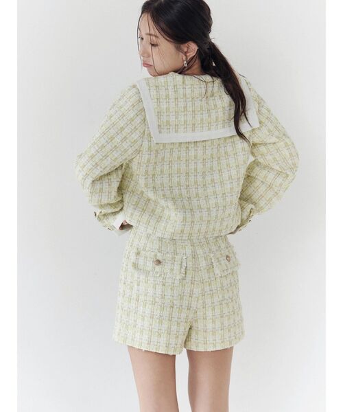 CALNAMUR（カルナムール）の「バックポケットツイードショートパンツ（その他パンツ・レディース・パープル/イエロー・SMALL/MEDIUM）」の7枚目の写真