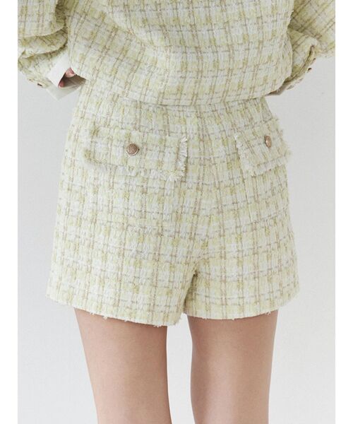 CALNAMUR（カルナムール）の「バックポケットツイードショートパンツ（その他パンツ・レディース・パープル/イエロー・SMALL/MEDIUM）」の8枚目の写真