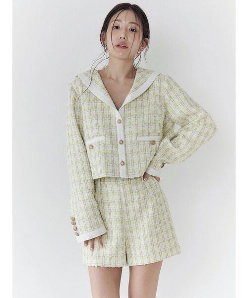 CALNAMUR（カルナムール）の「バックポケットツイードショートパンツ（その他パンツ・レディース・パープル/イエロー・SMALL/MEDIUM）」の10枚目の写真