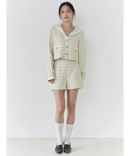 CALNAMUR（カルナムール）の「バックポケットツイードショートパンツ（その他パンツ・レディース・パープル/イエロー・SMALL/MEDIUM）」の17枚目の写真