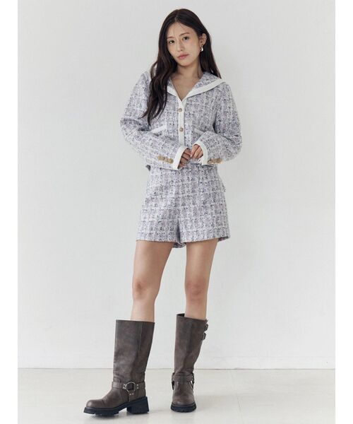 CALNAMUR（カルナムール）の「バックポケットツイードショートパンツ（その他パンツ・レディース・パープル/イエロー・SMALL/MEDIUM）」の18枚目の写真
