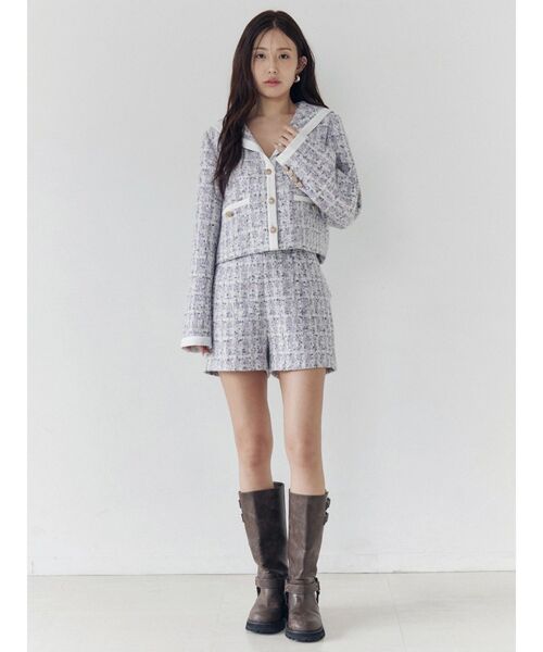 CALNAMUR（カルナムール）の「バックポケットツイードショートパンツ（その他パンツ・レディース・パープル/イエロー・SMALL/MEDIUM）」の19枚目の写真
