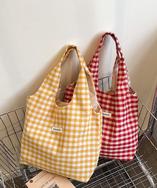 Mignonjour/チェック柄トートバッグ M2879（トートバッグ