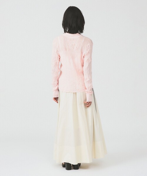 Ray BEAMS（レイビームス）の「サイドライン ギャザー スカート（スカート・レディース・オフホワイト/ブラック・1/0）」の20枚目の写真