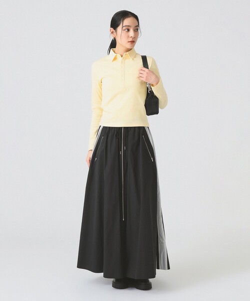 Ray BEAMS(レイビームス)の「サイドライン ギャザー スカート(スカート・レディース・オフホワイト/ブラック・1/0)」の18枚目の写真