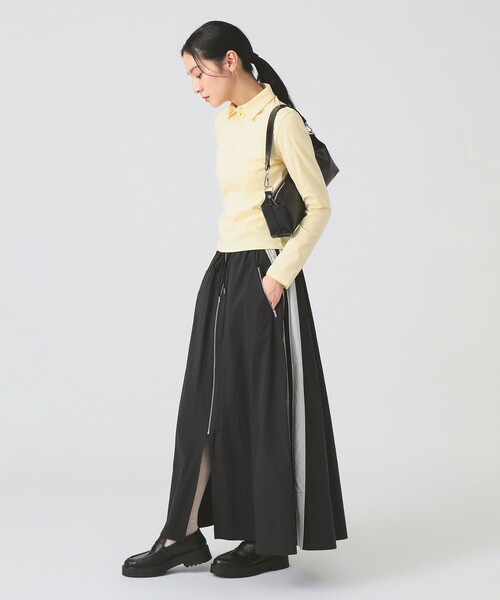 Ray BEAMS(レイビームス)の「サイドライン ギャザー スカート(スカート・レディース・オフホワイト/ブラック・1/0)」の16枚目の写真