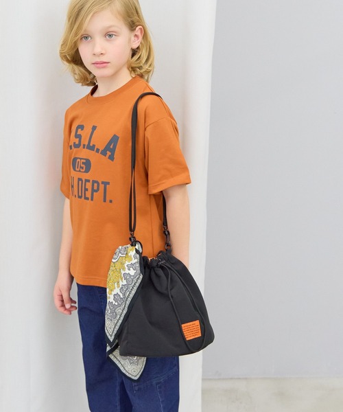 GLOBAL WORK（グローバルワーク）の「ナイロン巾着BAG/636467（ショルダーバッグ・キッズ・アイボリー/カーキ/ブラック・ONE SIZE）」の14枚目の写真