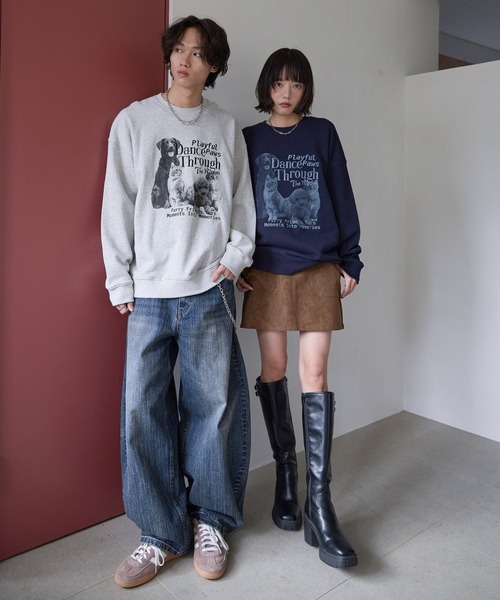 PBLIM（ページボーイリム）の「《UNISEX》エルボーパッチアニマルスウェット（スウェット・レディース・ネイビー/グレー・LARGE/MEDIUM）」の19枚目の写真