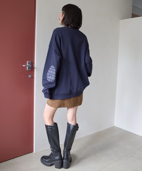 PBLIM（ページボーイリム）の「《UNISEX》エルボーパッチアニマルスウェット（スウェット・レディース・ネイビー/グレー・LARGE/MEDIUM）」の15枚目の写真