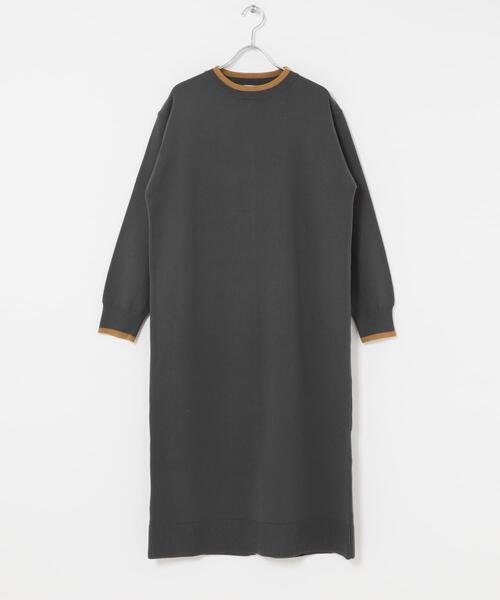 URBAN RESEARCH DOORS(アーバンリサーチドアーズ)の「バイカラーKNITワンピース(ワンピース・レディース・チャコールグレー/ブラック・FREE)」の18枚目の写真
