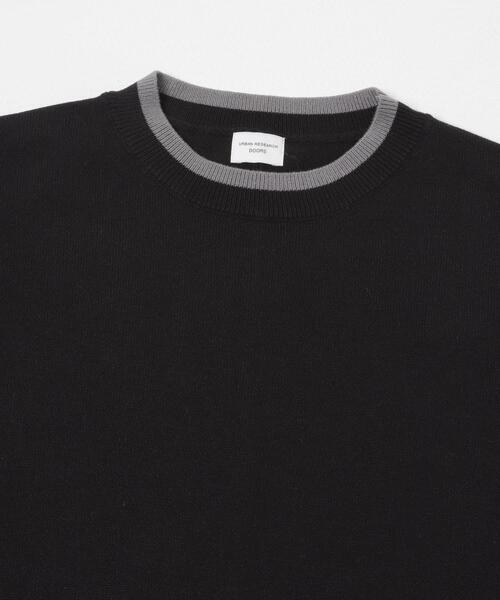 URBAN RESEARCH DOORS(アーバンリサーチドアーズ)の「バイカラーKNITワンピース(ワンピース・レディース・チャコールグレー/ブラック・FREE)」の8枚目の写真