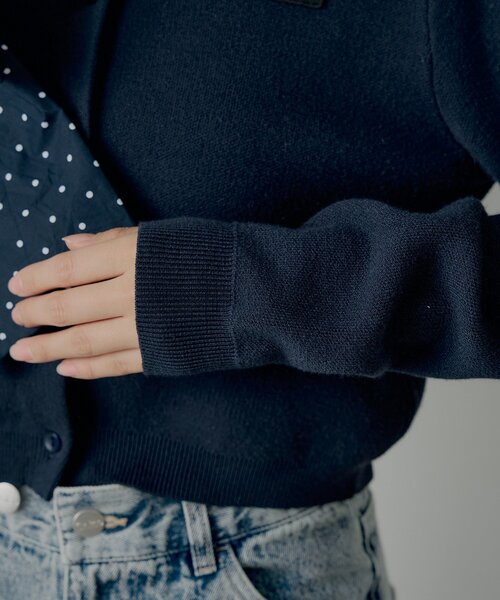 Chico（チコ）の「【セットアップ対応】リボンコンパクトニットカーディガン（カーディガン/ボレロ・レディース・ホワイト系その他2/ブルー系その他2/ピンク/ネイビー/グレー/ブラック系その他2/アイボリー・FREE）」の20枚目の写真