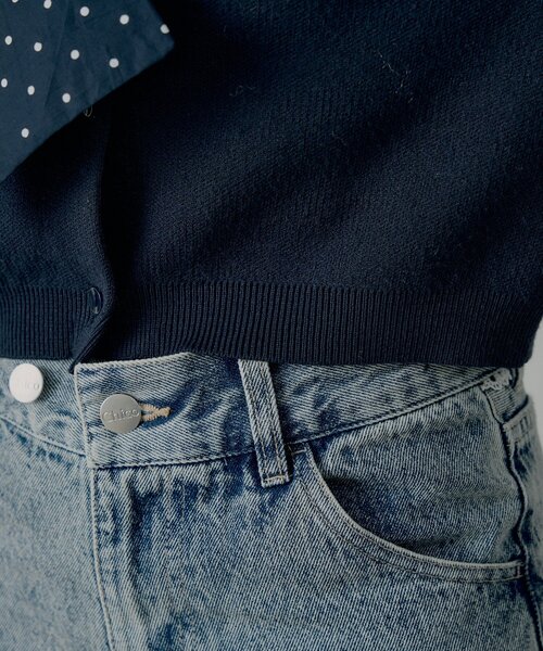 Chico（チコ）の「【セットアップ対応】リボンコンパクトニットカーディガン（カーディガン/ボレロ・レディース・ホワイト系その他2/ブルー系その他2/ピンク/ネイビー/グレー/ブラック系その他2/アイボリー・FREE）」の21枚目の写真