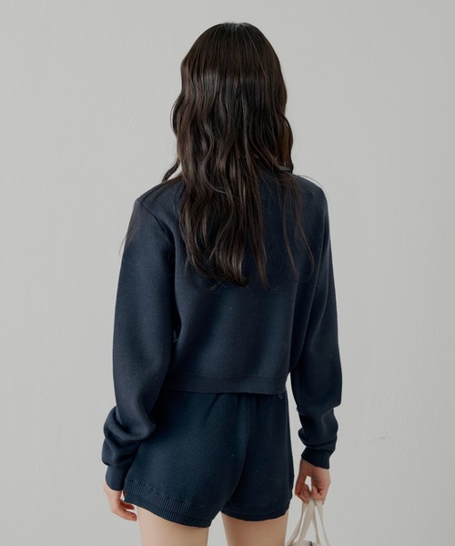 Chico（チコ）の「【セットアップ対応】リボンコンパクトニットカーディガン（カーディガン/ボレロ・レディース・ホワイト系その他2/ブルー系その他2/ピンク/ネイビー/グレー/ブラック系その他2/アイボリー・FREE）」の9枚目の写真