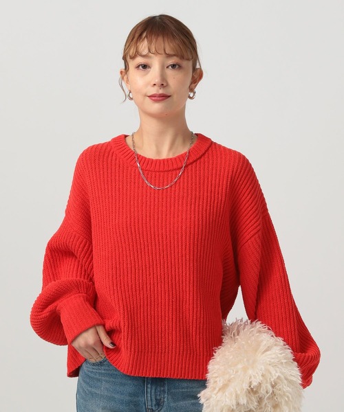 BAYFLOW(ベイフロー)の「モールアゼニットプルオーバー(ニット/セーター・レディース・ブルー/ネイビー/レッド/オフホワイト・FREE)」の14枚目の写真