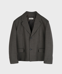 LIEU HOMME（リュウオム）の「2ボタンウールブレンドジャケット_ダークブラウン（テーラードジャケット）」