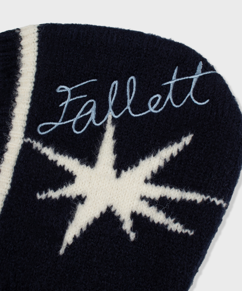 Fallett（ファレット）の「ドローイングガーデンニットバラクラバネイビー（ニットキャップ/ビーニー・レディース・その他・FREE）」の6枚目の写真