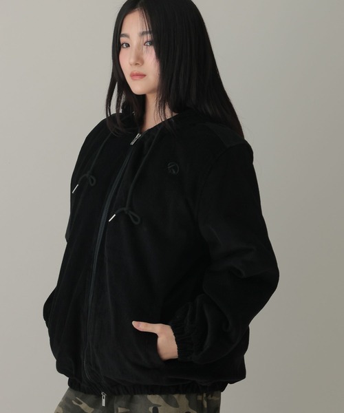 SOME PLACE(サムプレイス)の「【UNISEX】SOME PLACE/コーデュロイダウンジャケット(ダウンジャケット/コート・レディース・ブラック/アイボリー・FREE)」の8枚目の写真