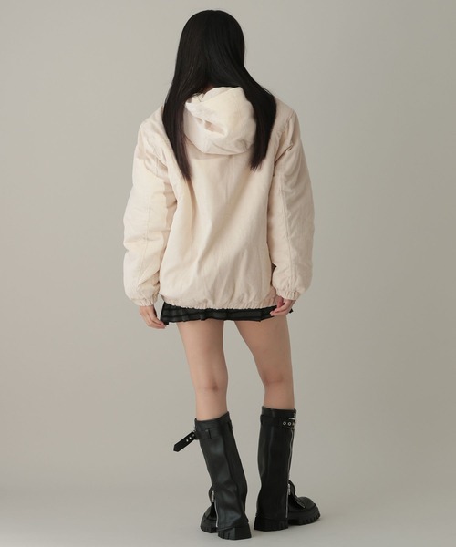 SOME PLACE(サムプレイス)の「【UNISEX】SOME PLACE/コーデュロイダウンジャケット(ダウンジャケット/コート・レディース・ブラック/アイボリー・FREE)」の13枚目の写真