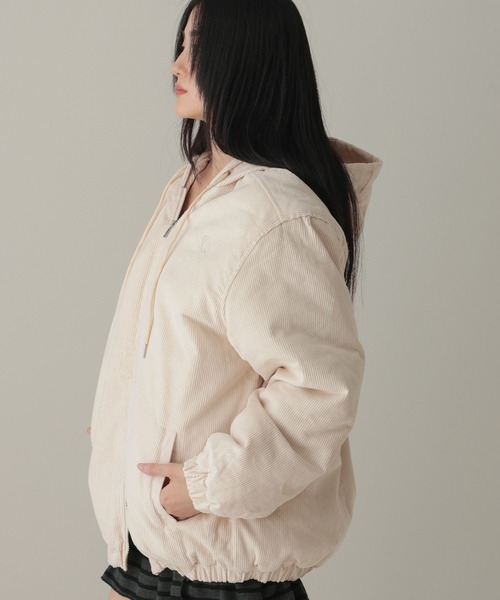 SOME PLACE(サムプレイス)の「【UNISEX】SOME PLACE/コーデュロイダウンジャケット(ダウンジャケット/コート・レディース・ブラック/アイボリー・FREE)」の15枚目の写真