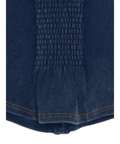 DENIM LIKE BALLOON SLEEVE CUT TOP（Tシャツ/カットソー）｜Ameri