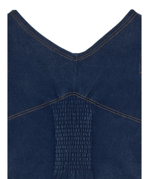 Ameri（アメリ）の「DENIM LIKE BALLOON SLEEVE CUT TOP（Tシャツ